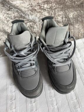 air jordan 4 wet cement grey trainers gs